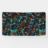 Cooles Party Paint Splashes 1.6x3 Vinyl Banner (Horizontal)