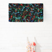 Cooles Party Paint Splashes 1.6x3 Vinyl Banner (InSitu)