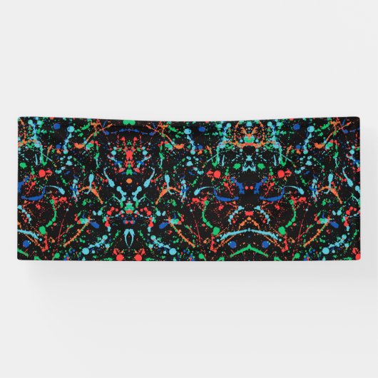 Cooles Party Paint Splashes 2.5x6 Vinyl Banner (Horizontal)