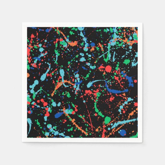 Cooles Party Paint Splashes 3 Ply Napkins Serviette (Vorderseite)