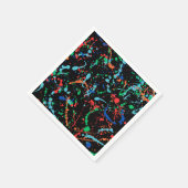 Cooles Party Paint Splashes 3 Ply Napkins Serviette (Ecke)