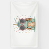 Cooles Party Turtle Banner (Vertikal)