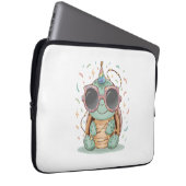 Cooles Party Turtle Laptopschutzhülle (Vorne Rechts)