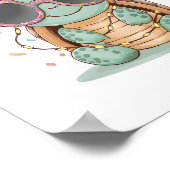 Cooles Party Turtle Poster (Ecke)