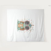 Cooles Party Turtle Wandteppich (Vorderseite (Horizontal))