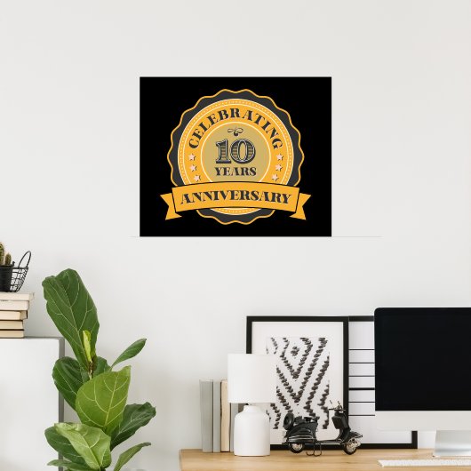 cooles Party zum 10. Jahr Poster (Heimbüro)