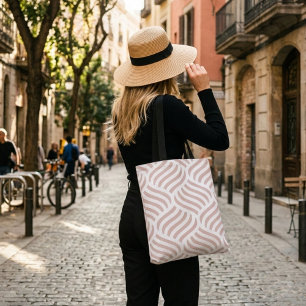 Cooles pastellrosa Muster schöne Einkaufstasche Tasche