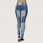 Cooles Patchwork-Denim-Vintage Leggings (Rückseite)