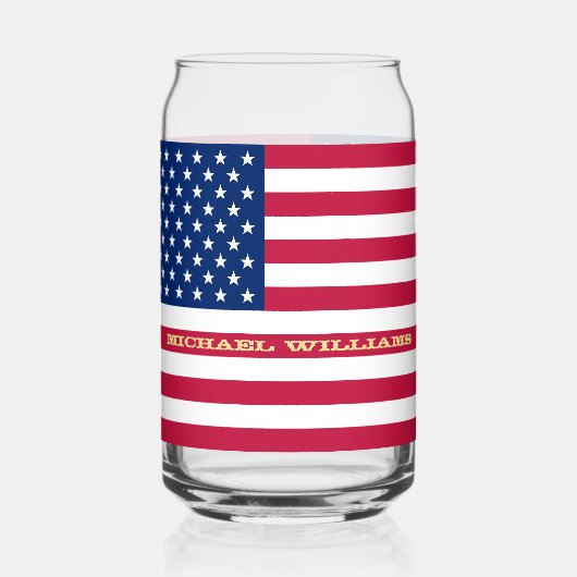 Cooles Patriotic USA American Flag Classic Beverag Dosenglas (Vorderseite)