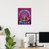 Cooles Peace Sign Poster Retro-Look der 60er Jahre (Heimbüro)