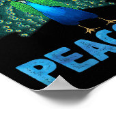 Cooles Peadesign für Damen und Herren Kinder Bird Poster (Ecke)