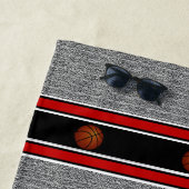 Cooles personalisiertes Basketball-Badetuch für Strandtuch (Beispiel)