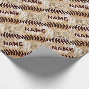 Cooles personalisiertes Vintage-Baseball-Geschenkp Geschenkpapier