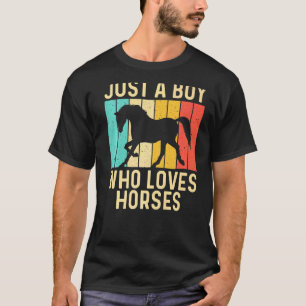 Cooles Pferd für Jungen Kinder Reiten Rennpferd T-Shirt