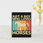 Cooles Pferd für Jungen Kinder Reitsport Ridi Karte (Gelbe Blume)