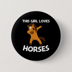 Cooles Pferd für Mädchen Kinderspielplatz Pony Sad Button