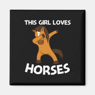 Cooles Pferd für Mädchen Kinderspielplatz Pony Sad Magnet