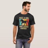 Cooles Pferd für Mädchen Reiten T-Shirt (Vorne ganz)