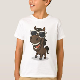 Cooles Pferd mit Schatten T-Shirt