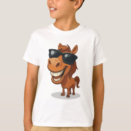 Cooles Pferd mit Schatten T-Shirt