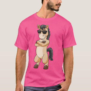 Cooles Pferd mit Sonnenbrille T-Shirt