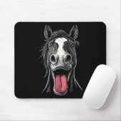 Cooles Pferd mit Zungenpferden auf dem Pferd Mousepad (Mit Mouse)