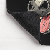 Cooles Pferd mit Zungenpferden auf Pferdebasis Mousepad (Ecke)