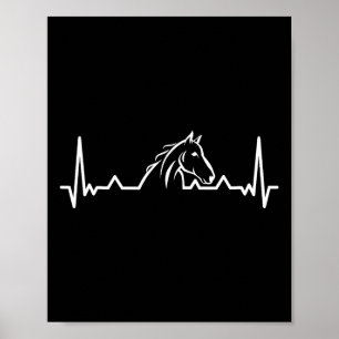 Cooles Pferdedesign für Damen Pferde Poster