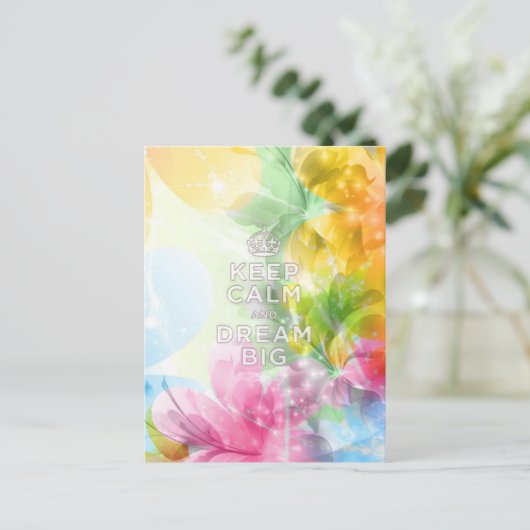 Cooles phantastisches trendiges Zitat "Behalt Ruhe Postkarte (Stehend Vorderseite)