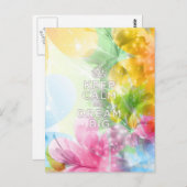 Cooles phantastisches trendiges Zitat "Behalt Ruhe Postkarte (Vorne/Hinten)