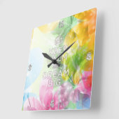 Cooles phantastisches trendiges Zitat "Behalt Ruhe Quadratische Wanduhr (Winkel)