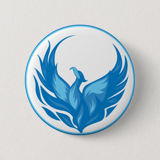Cooles Phoenix Bird-Design Button (Vorderseite)