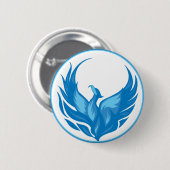 Cooles Phoenix Bird-Design Button (Vorne & Hinten)