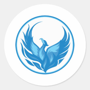 Cooles Phoenix Bird-Design Runder Aufkleber