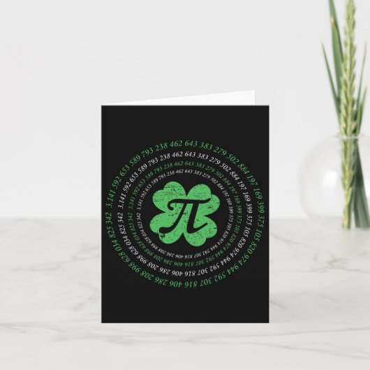 Cooles Pi Day Kleeblatt Saint Patrick's Day Math G Karte (Vorderseite)