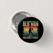 Cooles Pickleball-Design für Männer Opa Pickleball Button (Vorne & Hinten)