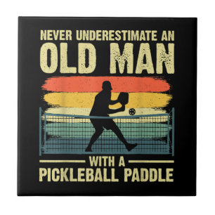 Cooles Pickleball-Design für Männer Opa Pickleball Fliese