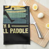 Cooles Pickleball-Design für Männer Opa Pickleball Geschirrtuch (Viertel Falte)