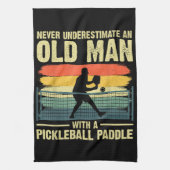 Cooles Pickleball-Design für Männer Opa Pickleball Geschirrtuch (Vertikal)