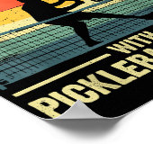 Cooles Pickleball-Design für Männer Opa Pickleball Poster (Ecke)