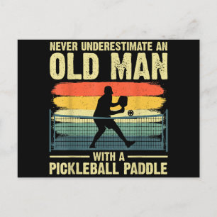 Cooles Pickleball-Design für Männer Opa Pickleball Postkarte