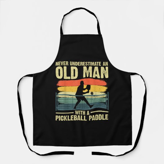 Cooles Pickleball-Design für Männer Opa Pickleball Schürze (Vorderseite)