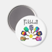 Cooles Pickleball-Rainbow Magnet (Vorderseite/Rückseite)