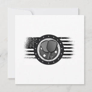 Cooles Pickleball Sport USA Grunge Flag - Pickleba Dankeskarte