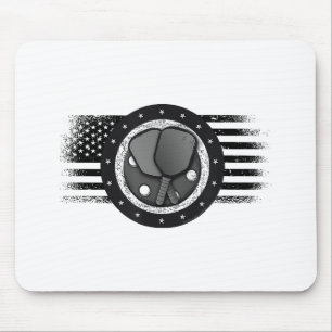 Cooles Pickleball Sport USA Grunge Flag - Pickleba Mousepad