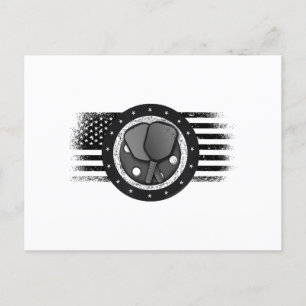Cooles Pickleball Sport USA Grunge Flag - Pickleba Postkarte