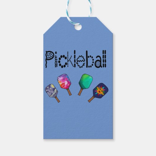 Cooles Pickleball und Paddles Sportart Geschenkanhänger (Vorderseite)