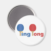 Cooles Ping Pong Emblem Magnet (Vorderseite/Rückseite)
