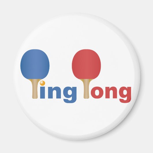 Cooles Ping Pong Emblem Magnet (Vorne)