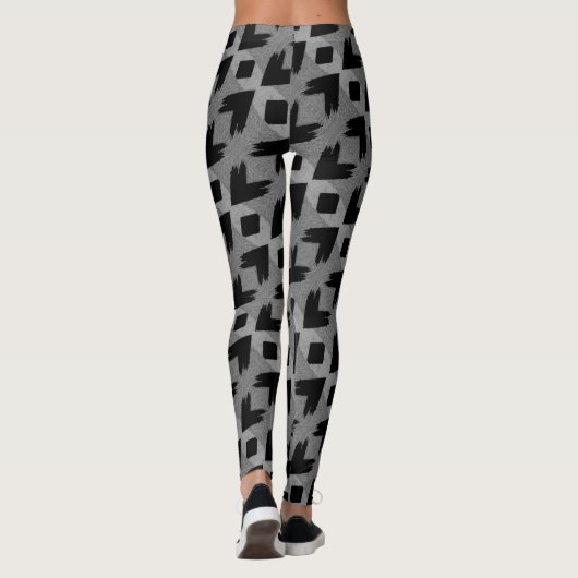 Cooles Pinselstrichmuster Leggings (Rückseite)